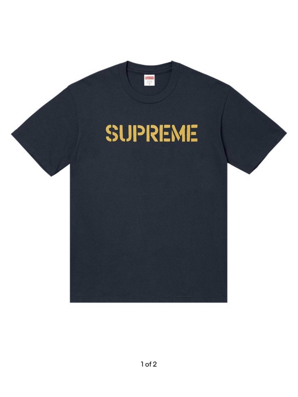 Supreme Navy hard tee ss26